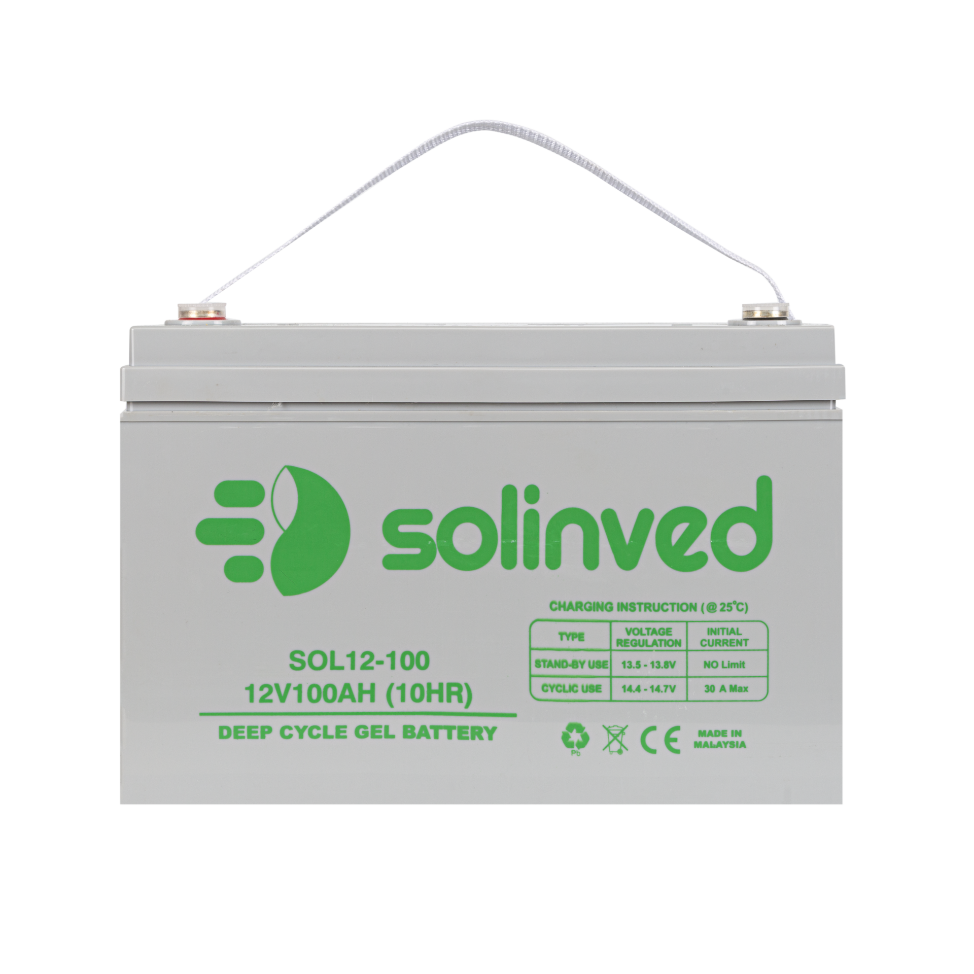 SOLİNVED 12V 100 Ah Jel Akü