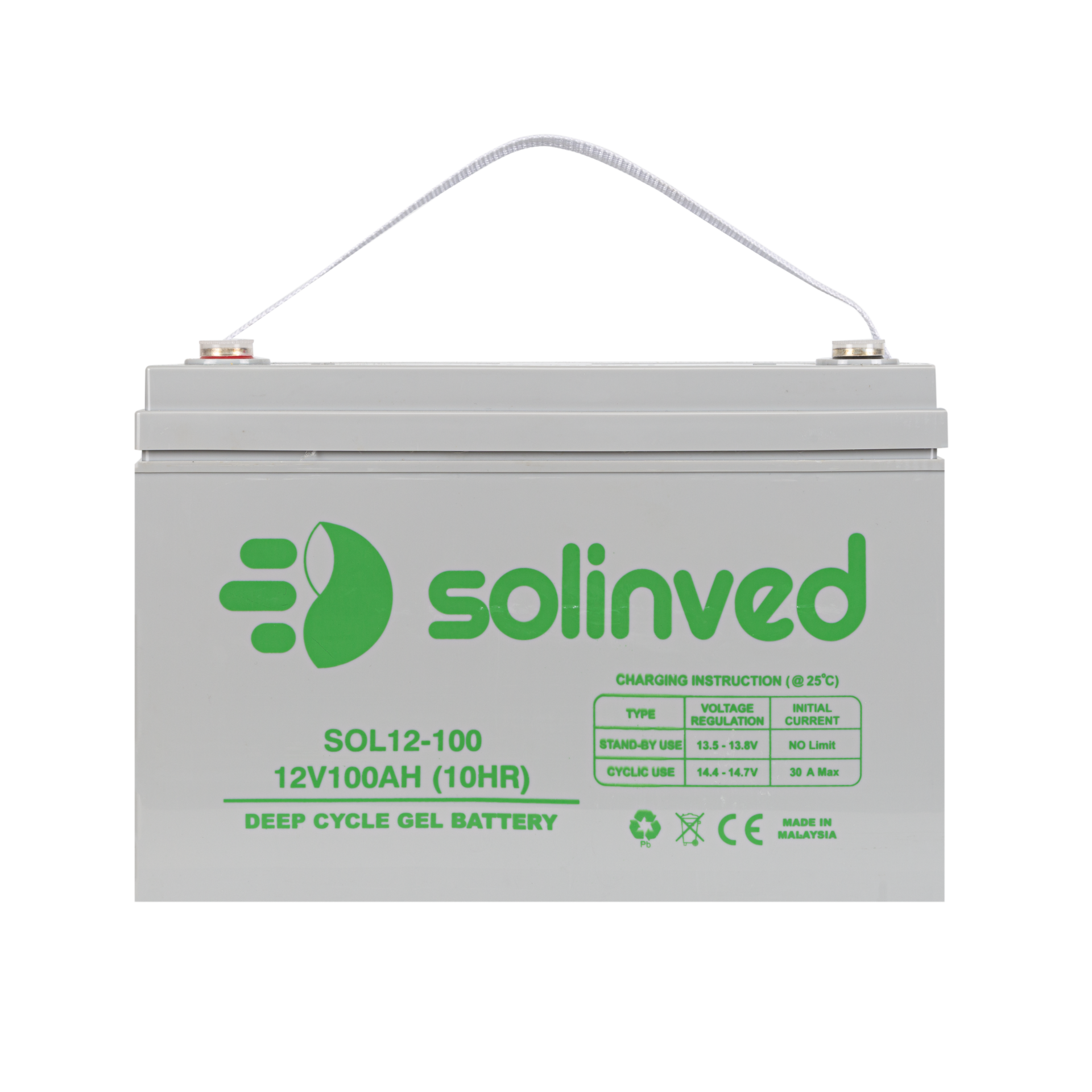 SOLİNVED 12V 100 Ah Jel Akü