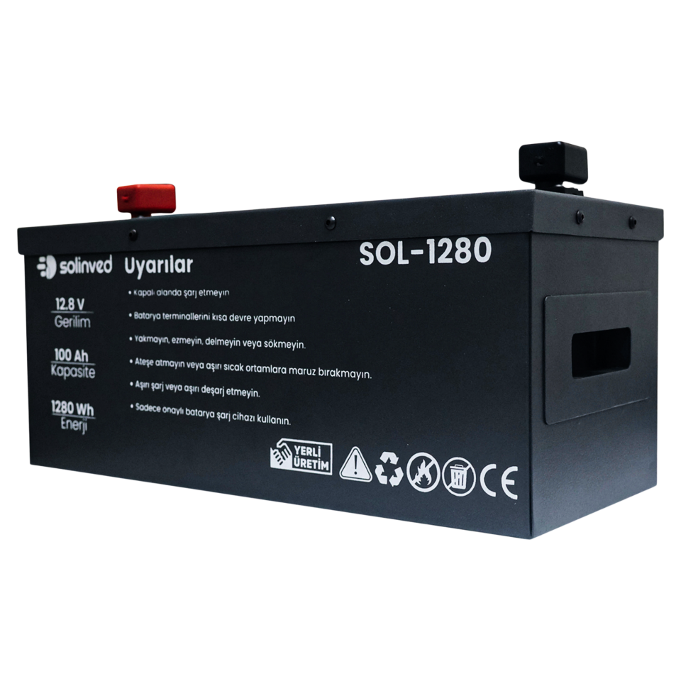 Solinved 12.8 V 100Ah Patara Serisi Lityum Akü