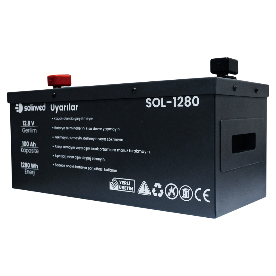 Solinved 12.8 V 100Ah Patara Serisi Lityum Akü
