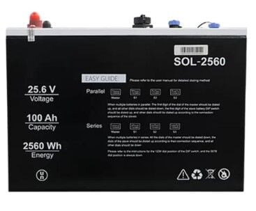Solinved 25.6V 100Ah Efes Serisi  Lityum Akü