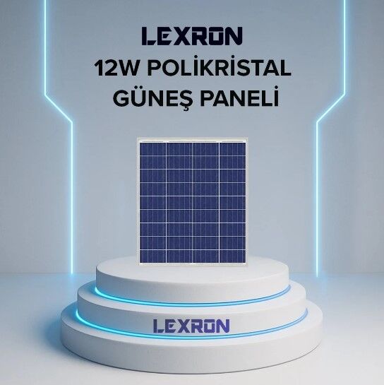 LEXRON 12W POLİKRİSTAL GÜNEŞ PANELİ