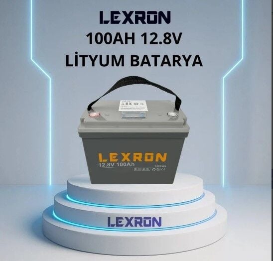 Lexron 12.8V 100Ah LiFePO4 Lityum Batarya 1.28 kWh – LXR-100AH12.8V-LB