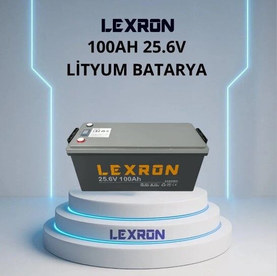 Lexron 25.6V 100Ah LiFePO4 Lityum Batarya 5.12 kWh