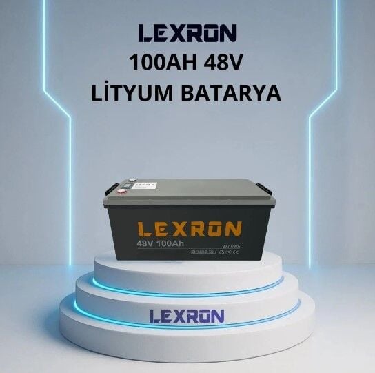 Lexron 48V 100Ah Lityum Batarya 4.8 kWh – LXR-100AH48VLB