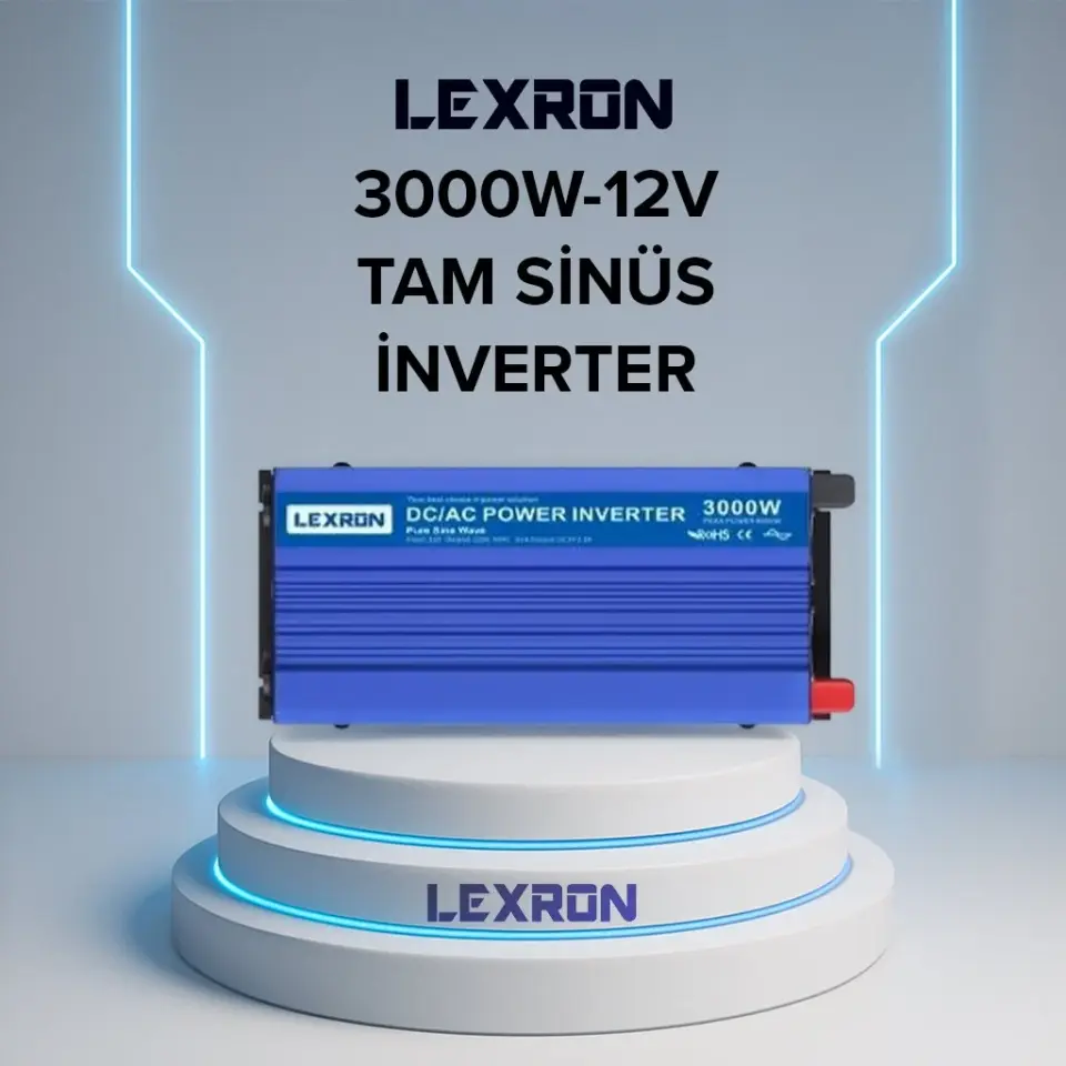 Lexron 3000W İnverter 12V Tam Sinüs | Ev Karavan Tekne