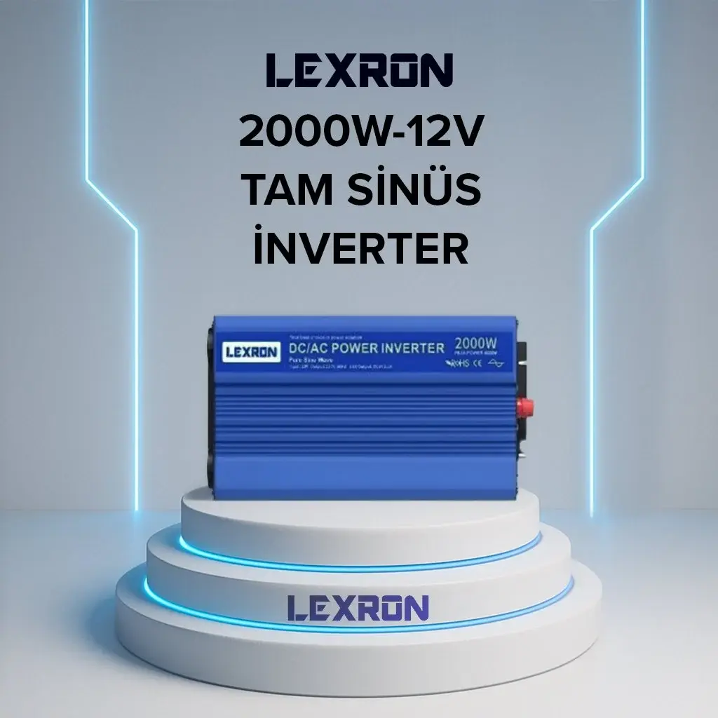 Lexron 2000W İnverter 12V Tam Sinüs | Ev Karavan Tekne