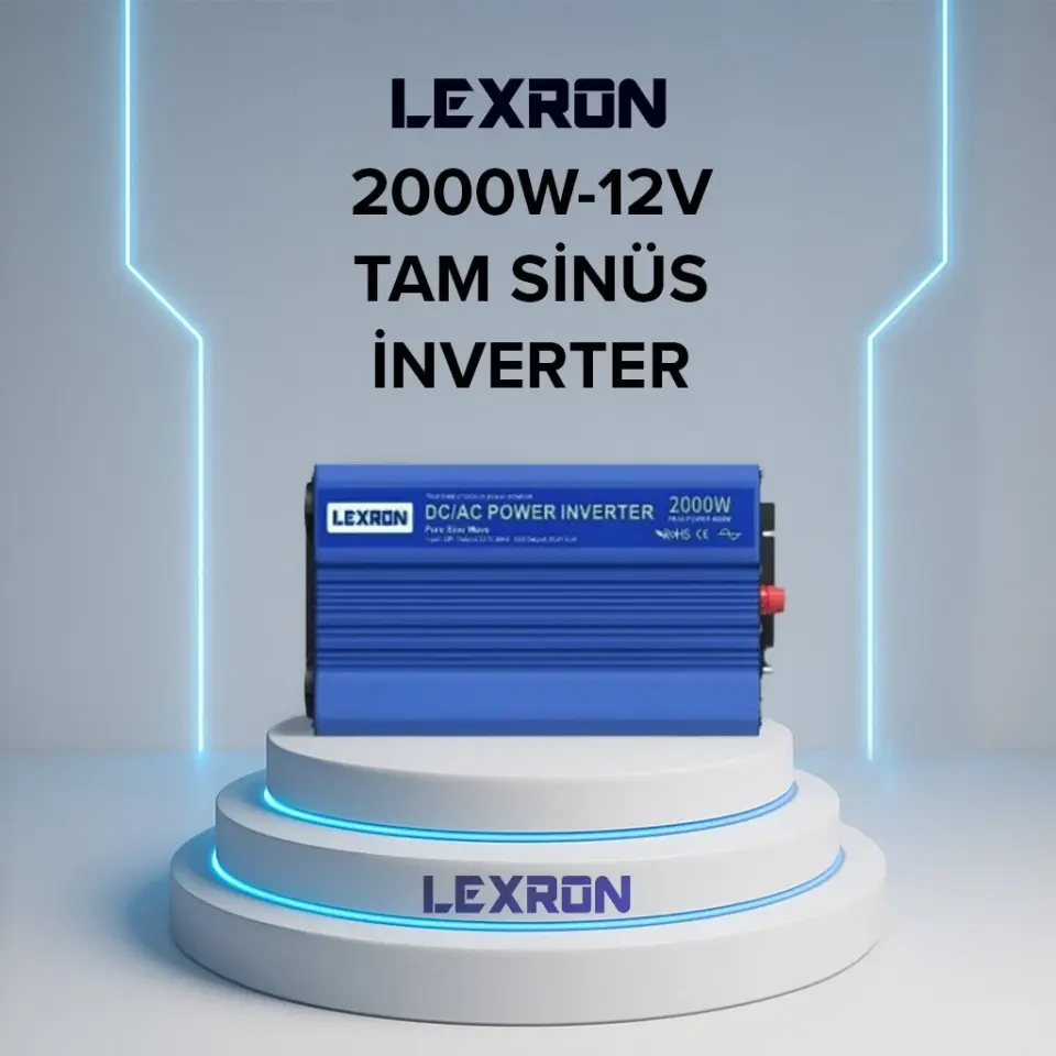 Lexron 2000W İnverter 12V Tam Sinüs | Ev Karavan Tekne