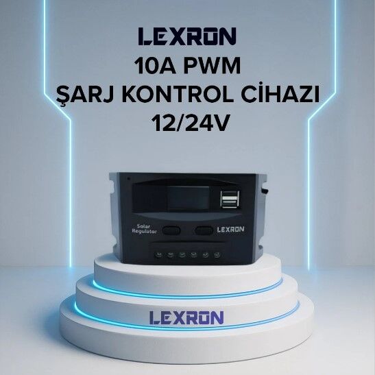 LEXRON 10A PWM ŞARJ KONTROL CİHAZI