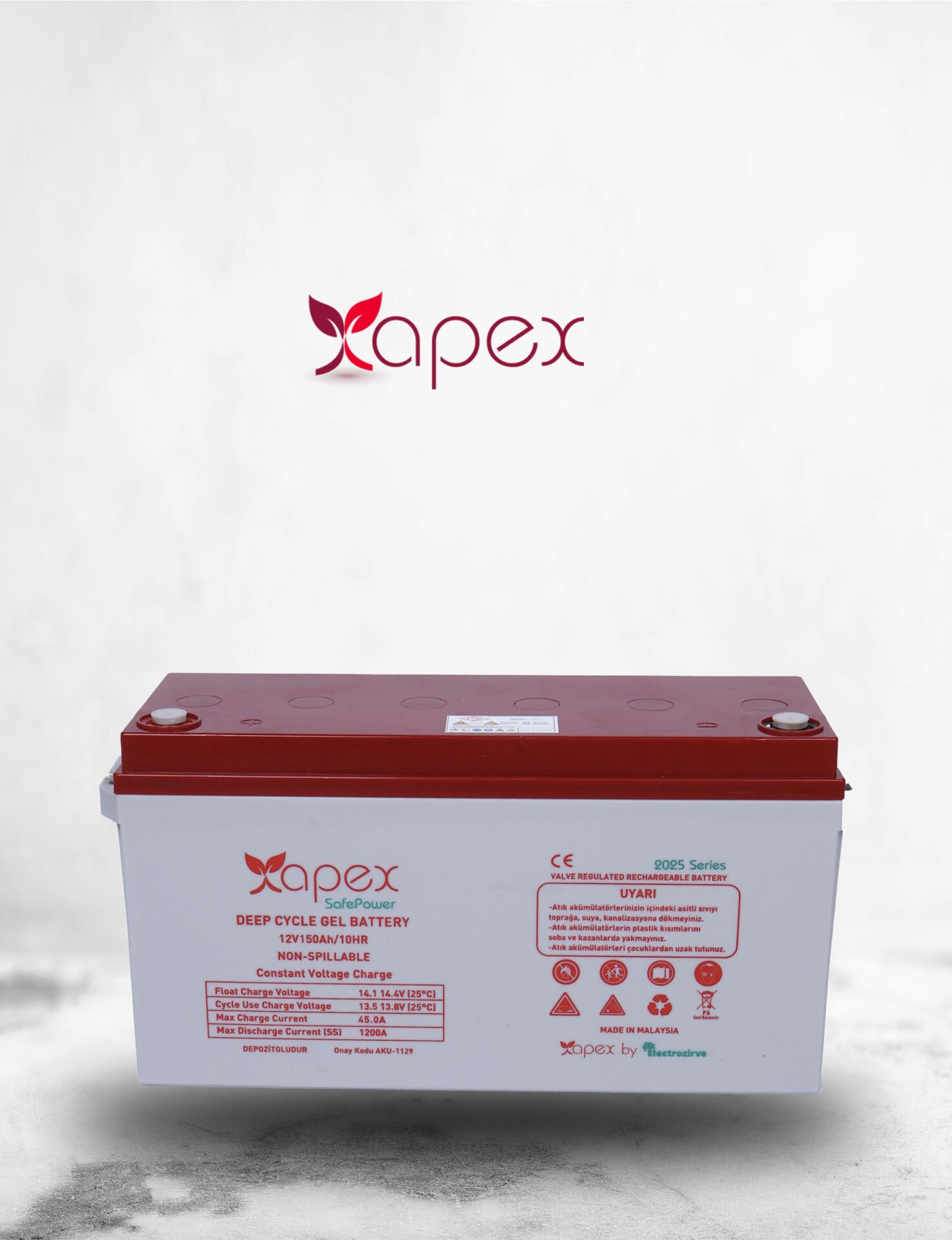 Apex Safepower 12 Volt 150 Amper Jel Akü