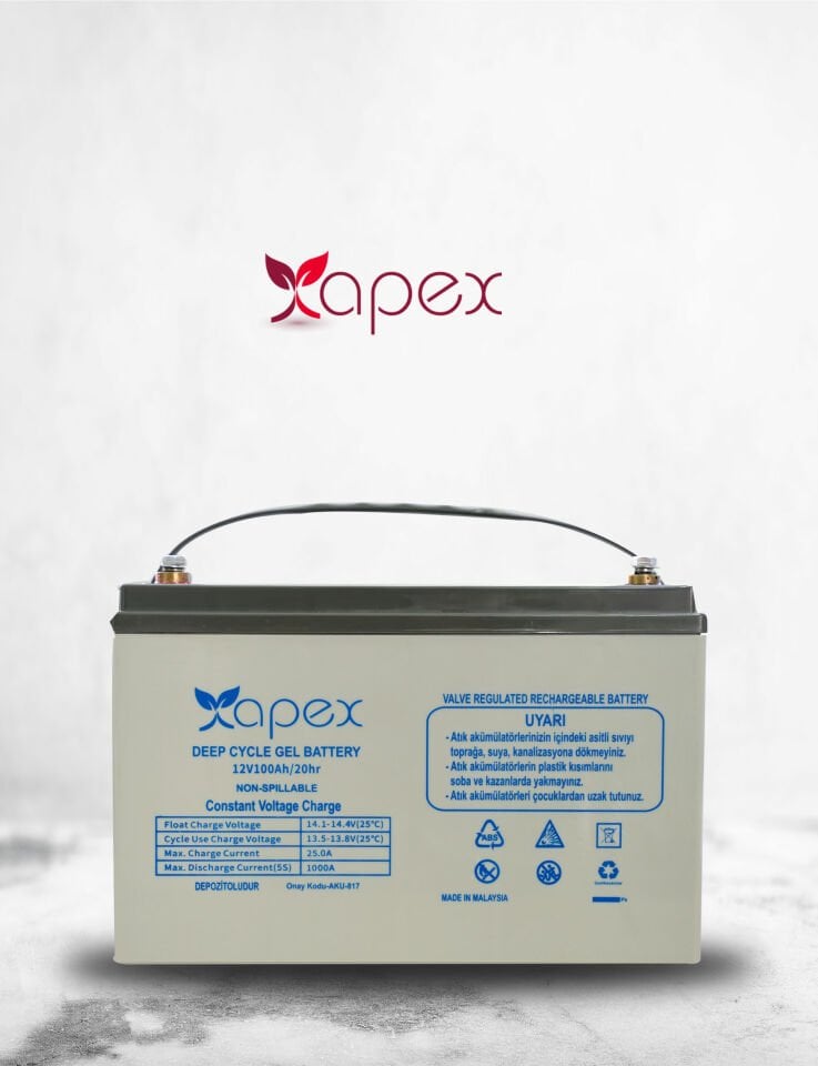 Apex 12 Volt 100 Amper Jel Akü