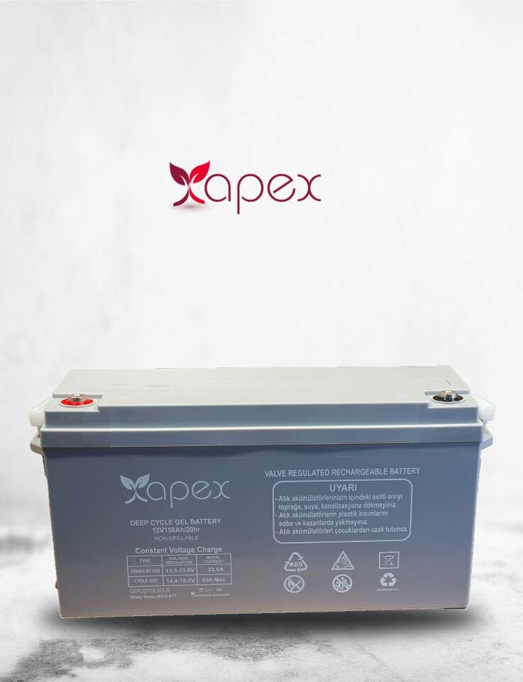 Apex 12 Volt 150 Amper Jel Akü