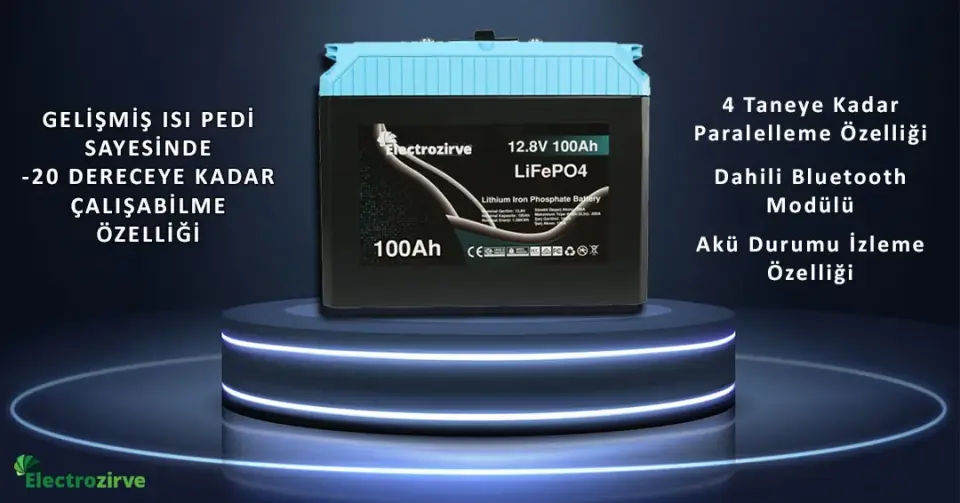 100 Amper Lityum Akü 12.8V (lifepo4 akü)
