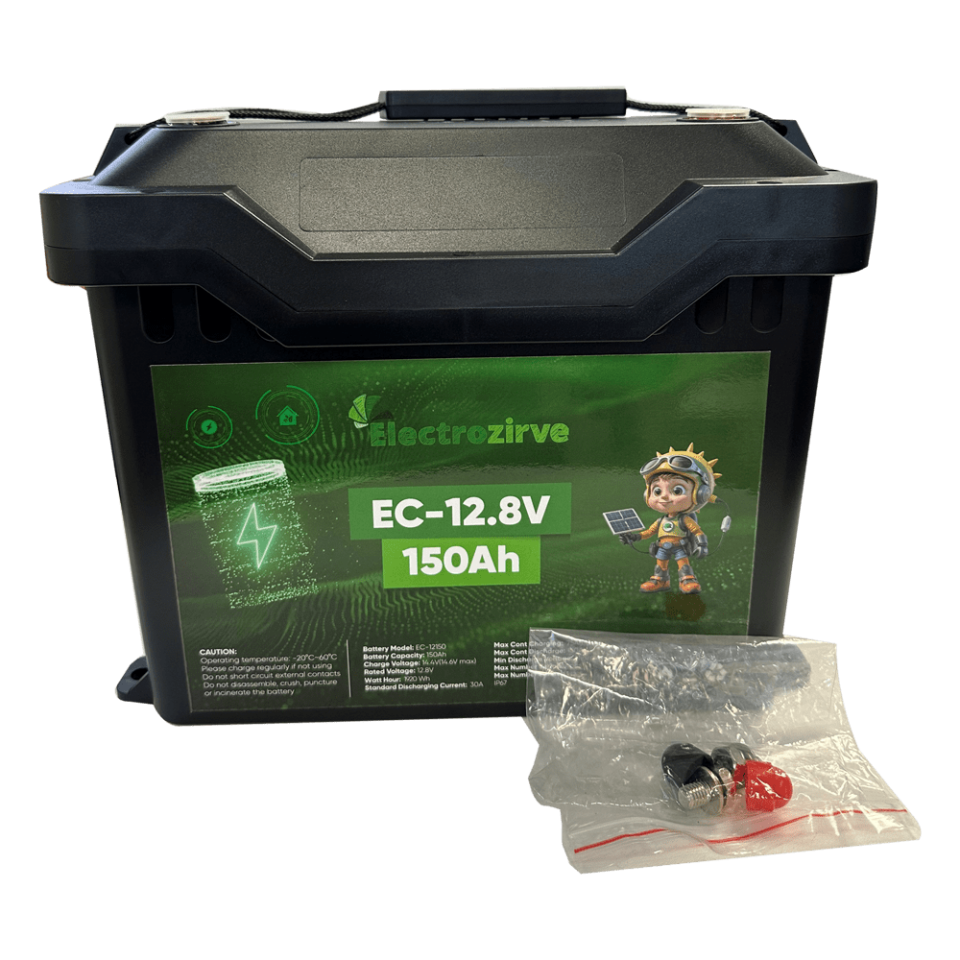 Electrozirve 12.8V 150Ah Lityum (LiFePO4) Batarya