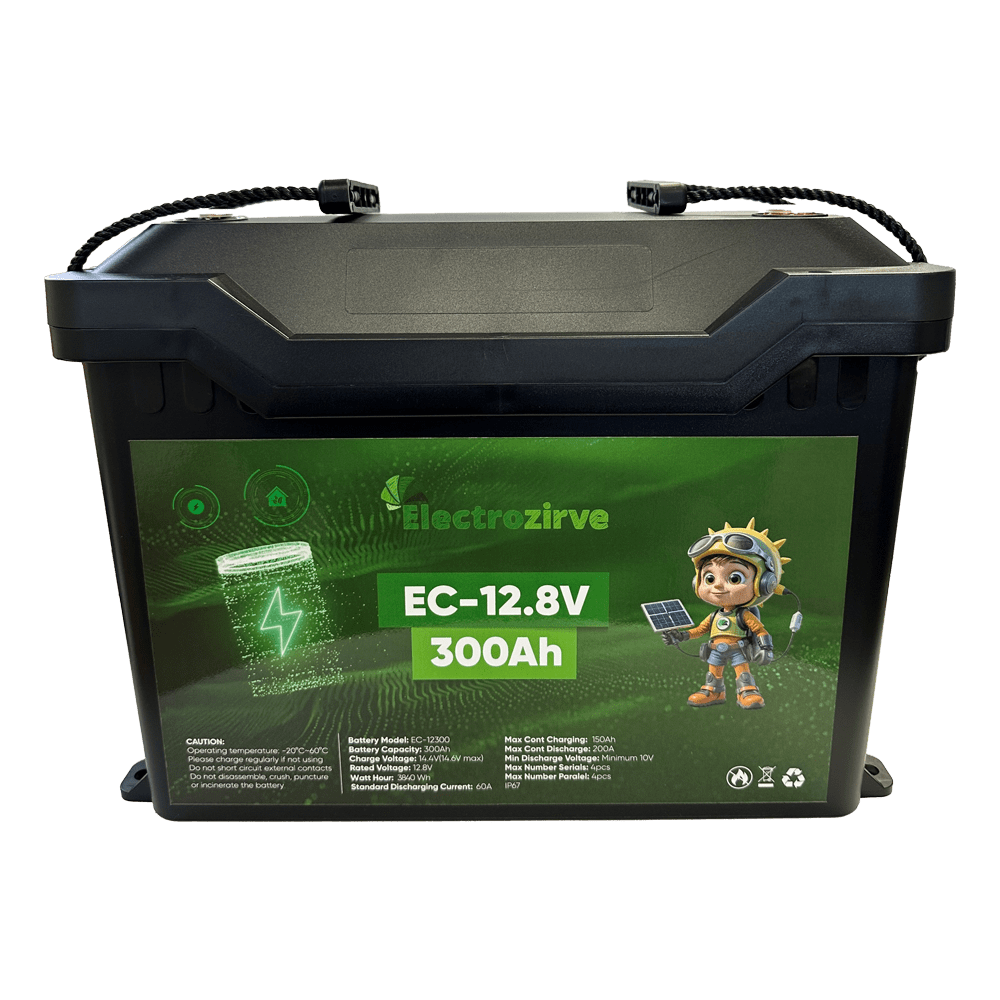 Electrozirve 12.8V 300Ah Lityum (LiFePO4) Batarya
