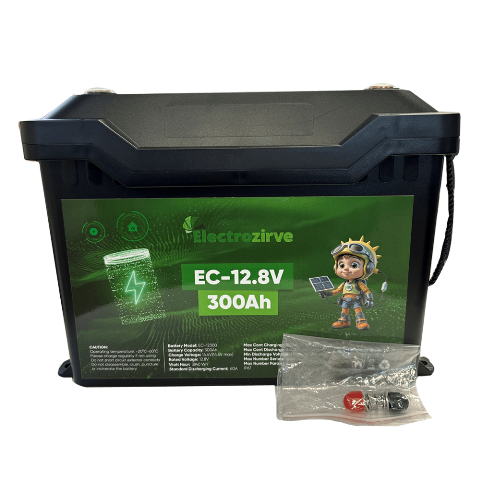 Electrozirve 12.8V 300Ah Lityum (LiFePO4) Batarya