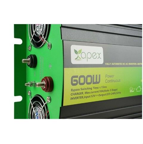 NPS600-12 Apex 600W Şarjlı Tam Sinüs İnverter 12V