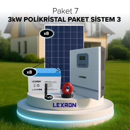 3kW POLİKRİSTAL PAKET SİSTEM 3 (PAKET 7)