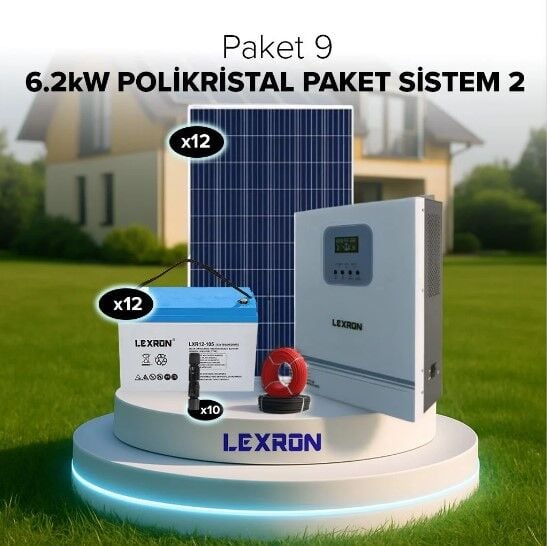 6.2kW POLİKRİSTAL PAKET SİSTEM 2 (PAKET 9)