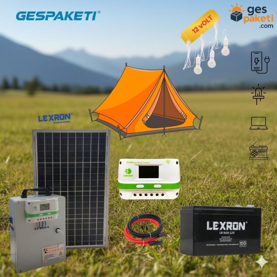 Mini Çanta-1 | 12V 7.2Ah Taşınabilir Güneş Enerji Seti