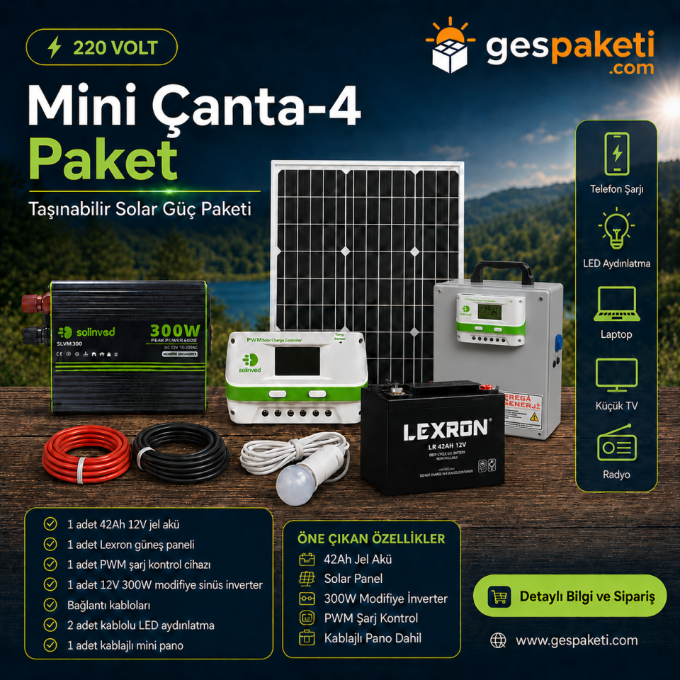 Mini Çanta 3 Paket - 100W Orta