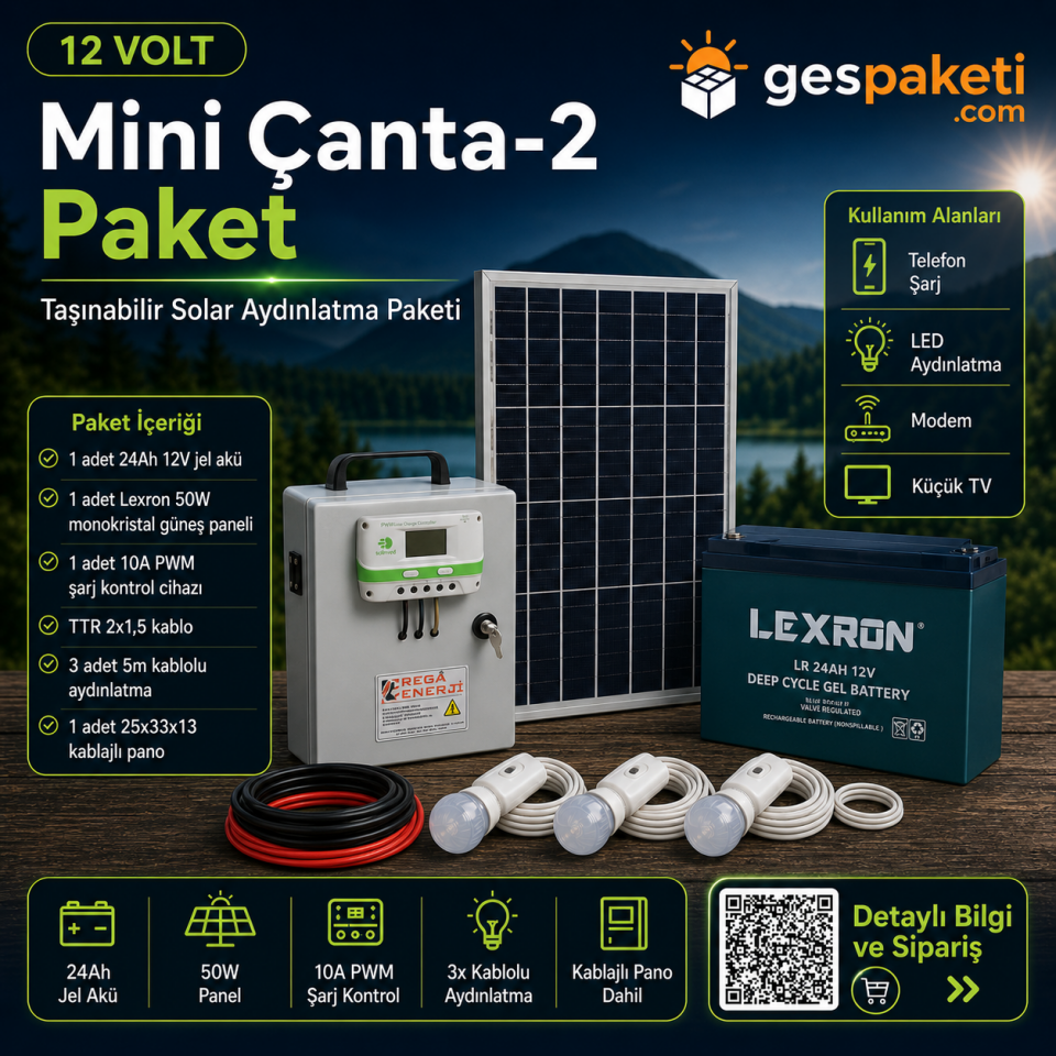 Mini Çanta 2 Paket - 50W Plus