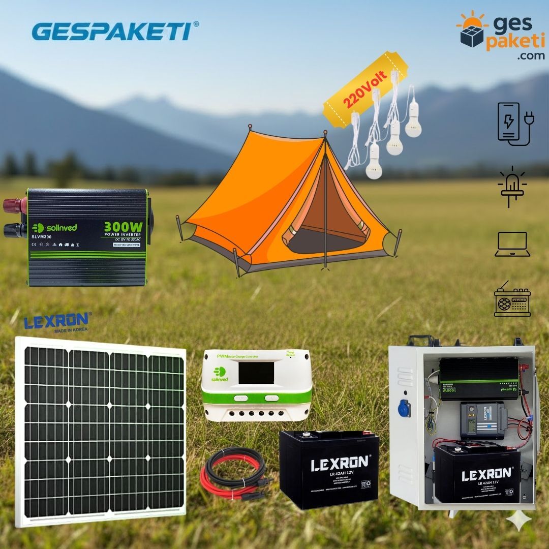 Mini Çanta-4 | 12V 42Ah 300W İnverterli Güneş Enerji Seti
