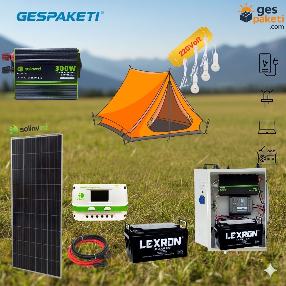 Mini Çanta-5 | 12V 40Ah Taşınabilir Güneş Enerji Seti