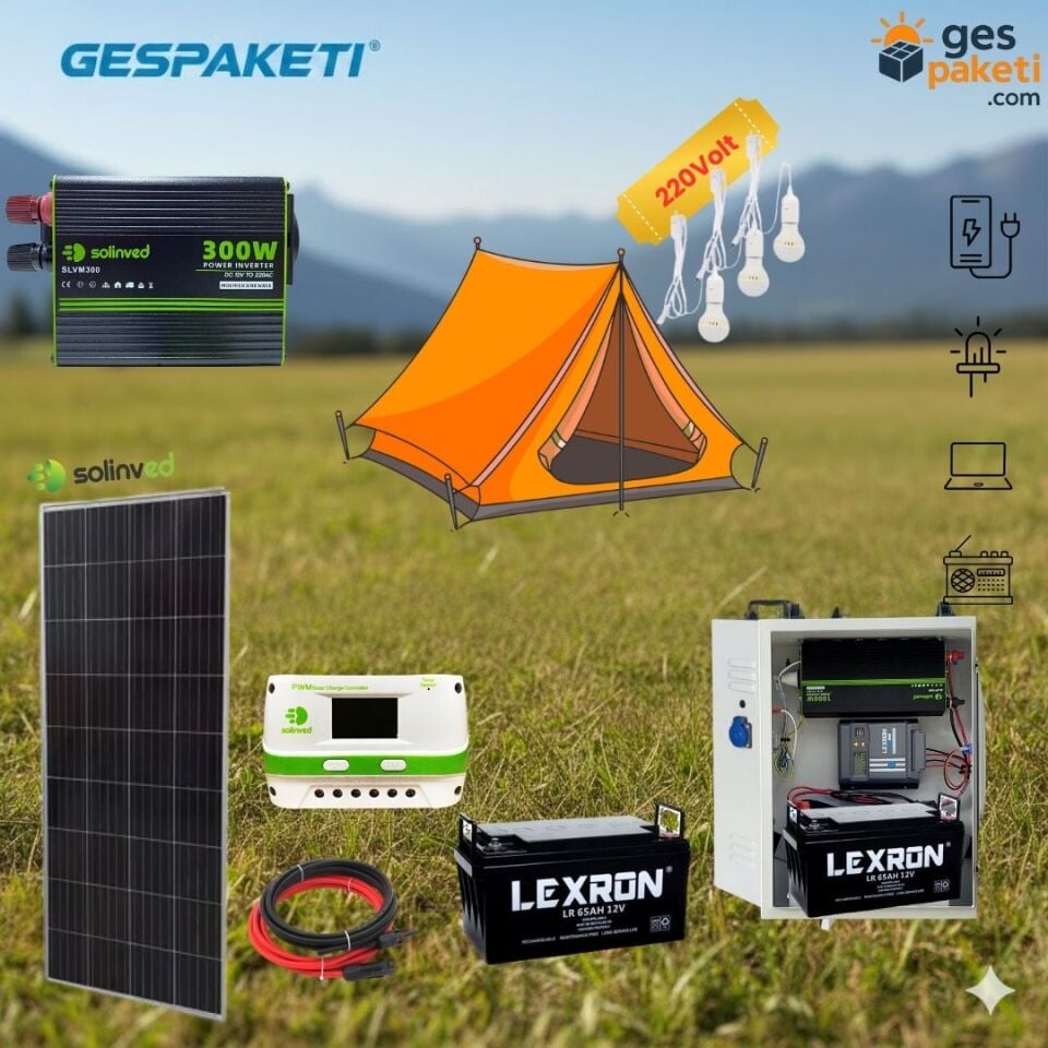 Mini Çanta-5 | 12V 65Ah Taşınabilir Güneş Enerji Seti