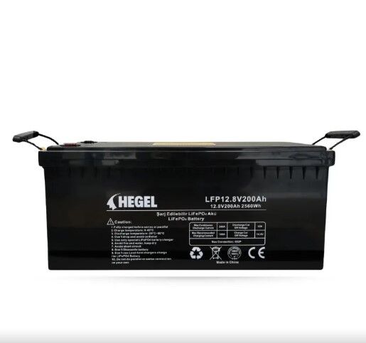 HEGEL 12.8V 200AH BLUETOOTH\'LU LİFEPO4 LİTYUM AKÜ (2560WH)