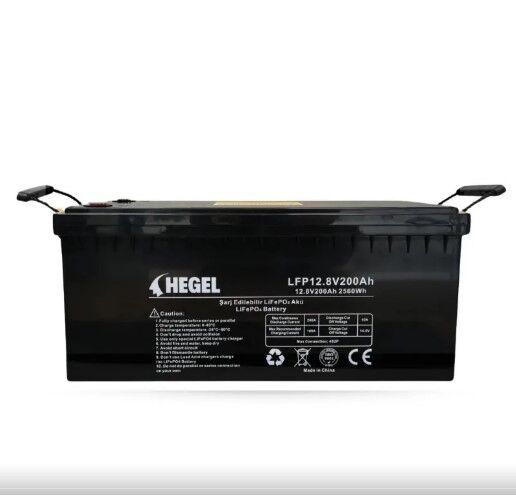 HEGEL 25.6V 200AH BLUETOOTH\'LU LİFEPO4 LİTYUM BATARYA (5120WH)