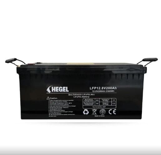 HEGEL 25.6V 200AH BLUETOOTH\'LU LİFEPO4 LİTYUM BATARYA (5120WH)
