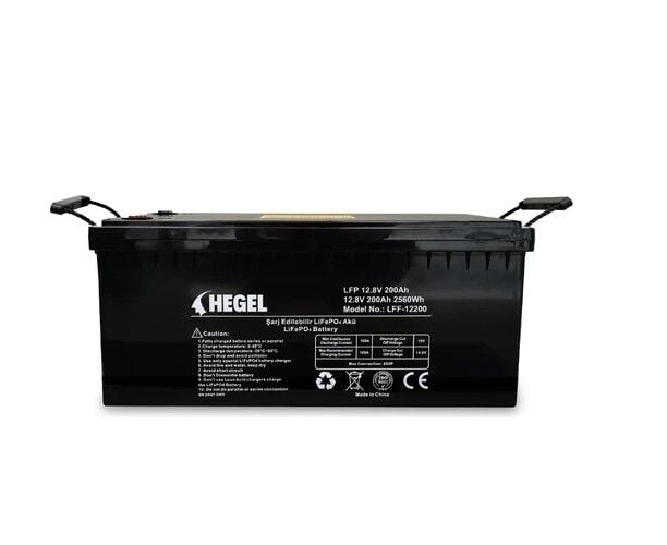 HEGEL 12.8V 200AH LİTYUM LİFEPO4 BATARYA (2560WH)