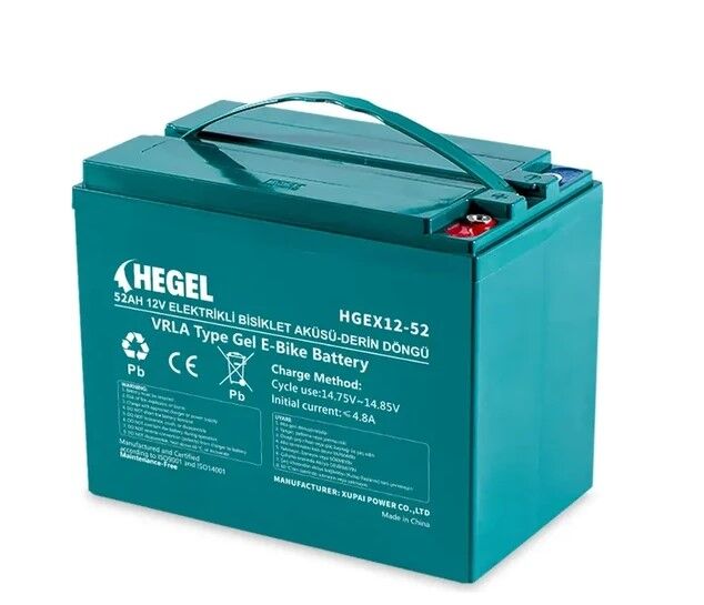 HEGEL 12V 52AH EVF DERİN DÖNGÜLÜ ELEKTRİKLİ ARAÇ AKÜSÜ