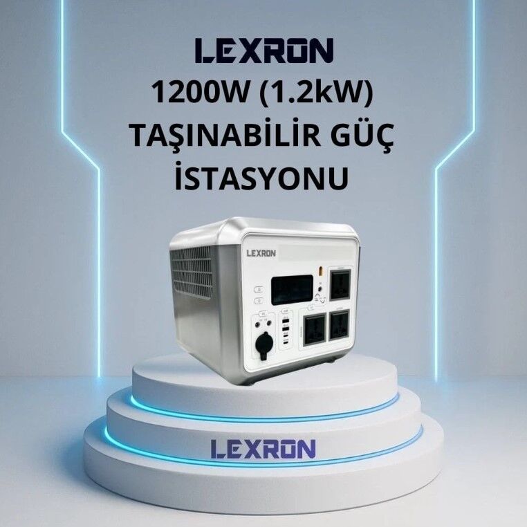 LEXRON 1200W (1.2kW) TAŞINABİLİR GÜÇ İSTASYONU