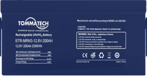 TommaTech LFP MRN1 Series 25.6V 200AH – 5.12 kWh, IP65