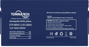 TommaTech Marine Serisi 25.6V 200Ah 5.12 kWh LiFePO4 Lityum Batarya – ABS+PC Kasa