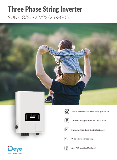 Deye 25 kW Trifaze On-Grid String İnvertör - 1000V DC (Çift MPPT / Şebeke Bağlantılı)