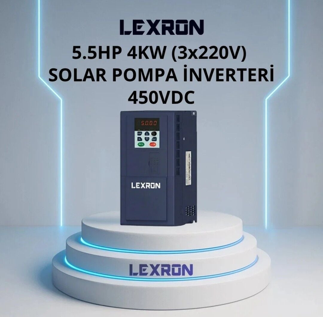 Lexron 5.5HP 4kW (3x220V) SOLAR POMPA INVERTERİ