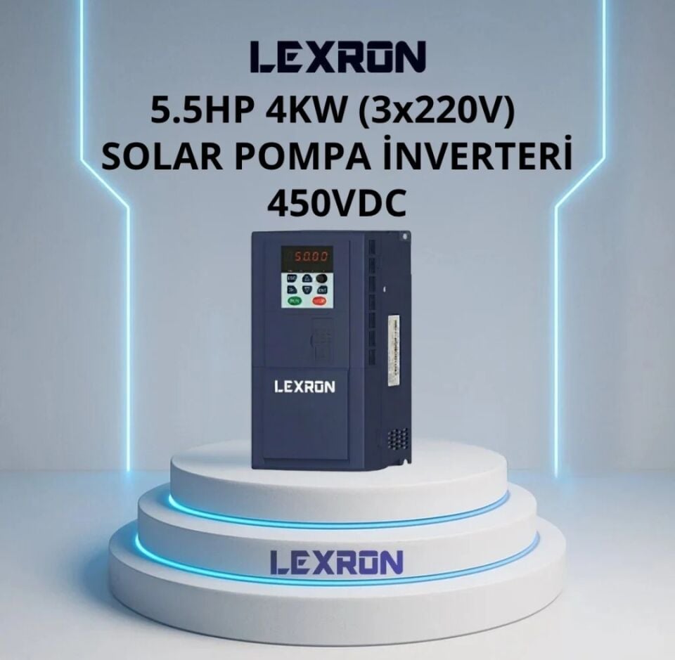 Lexron 5.5HP 4kW (3x220V) SOLAR POMPA INVERTERİ