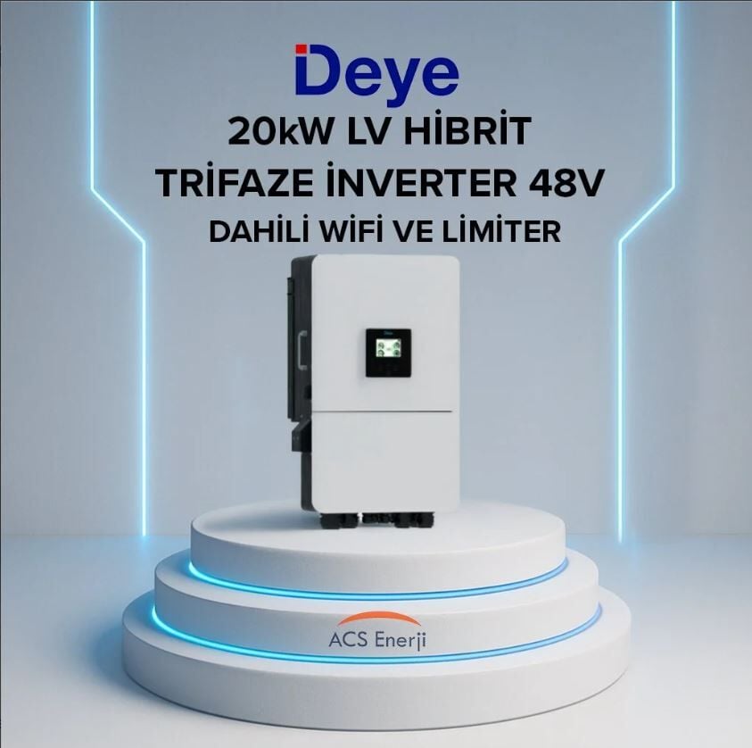 LEXRON DEYE 20KW HİBRİT TRİFAZE İNVERTER LV